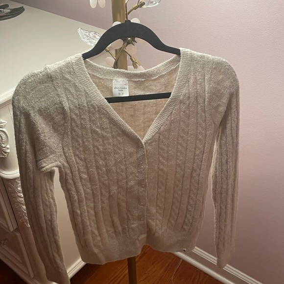 This is a soft cream color top. It is a size 15/16 kids from Abercrombie kids - Picture 2 of 2